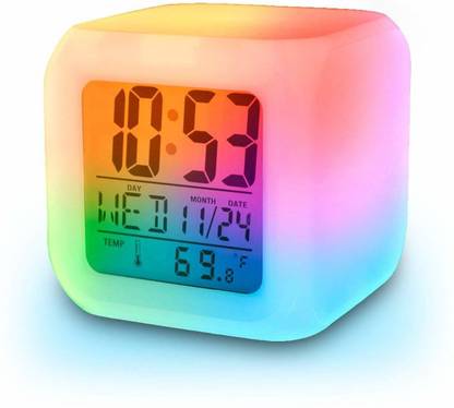 KNOCK AND BOOK Analog-Digital Multicolor Clock