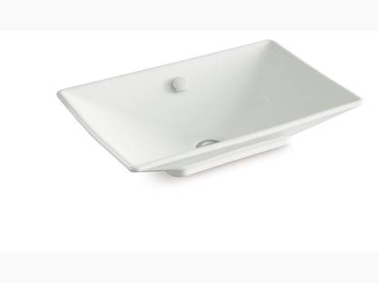KOHLER K-4819IN-XBV-0 Reve Vessel basin without Faucet Hole in White Vessel Sink