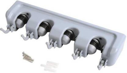 bosig Grey Plastic Broom Holder