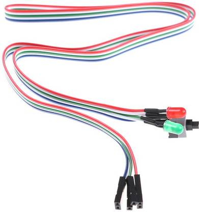 BLUELINK Computer ATX Power Reset Switch with LED red Green ON Off Button for Motherboard switch Interconnect Electronic Hobby Kit