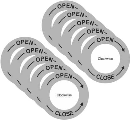 rangvishwa Open -Close with Clockwise Arrow Emergency Sign