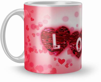 Dreamcart valentine's day Special 320 Ml Gift For BF/GF mug 1298 Ceramic Coffee Mug