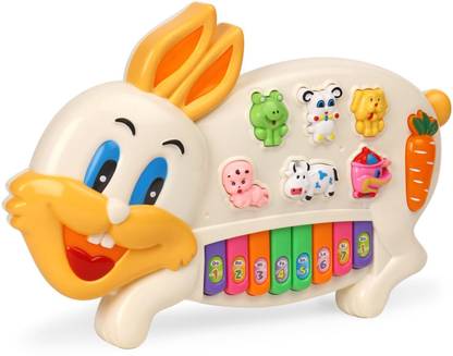 SALEOFF Rabbit Musical Piano|3 Modes Animal Sounds,Flashing Lights&Wonderful Music159