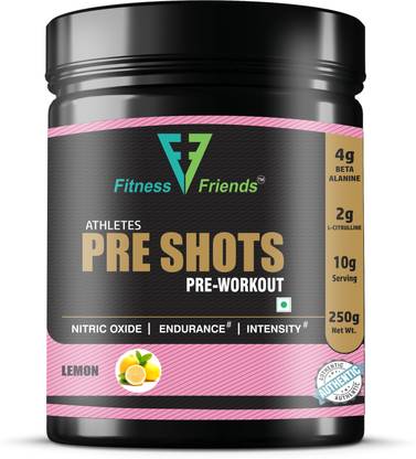 fitness friends Preworkout PRE SHOTS, Lemon 250g EAA (Essential Amino Acids)