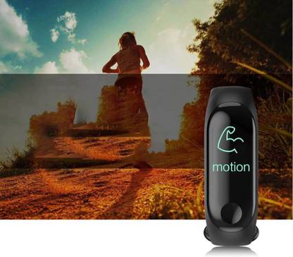 JV VENTURES M3 Smart Band Fitness Tracker  (Black Strap, Size : Regular)