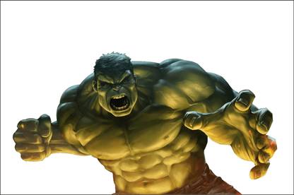 Crown Decals 58 cm Hulk Wall Sticker (Covering Area ::107 x 76) Self Adhesive Sticker