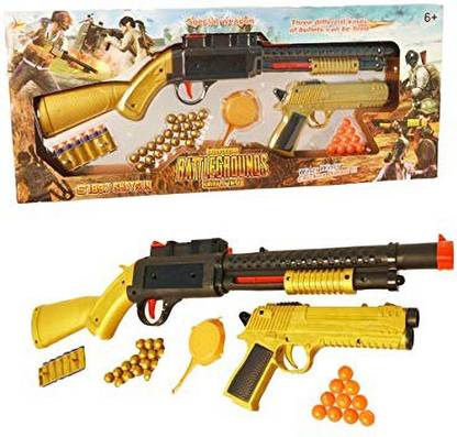 YATRI 22 Inches PUBGUN S1897 Toy Shot Gun with Pistol , Pan and Soft Dart Bullets - 4 in 1 Soft Bullet Shotgun Toy for Kids Boys