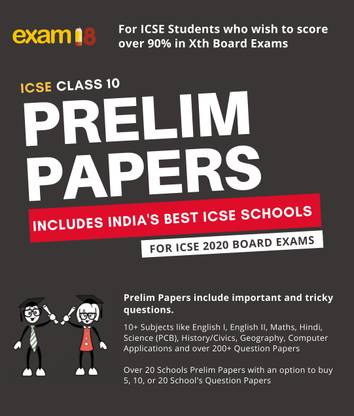 ICSE Class 10 Prelim Papers Package - 20 Schools