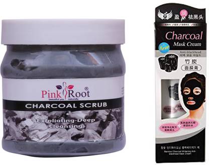 PINKROOT CHARCOAL SCRUB WITH CHINESE CHARCOAL MASK