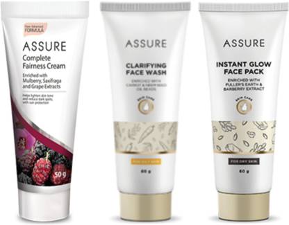 ASSURE Fairness Cream + Face Wash + Face Pack Combo