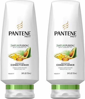 PANTENE Pro-V Nature Fusion Smoothing Conditioner With Avocado Oil, 25.4 Fluid Ounce (Pack Of 2)