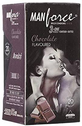 MANFORCE manfor condoms 20pc chocolate dotted Condom