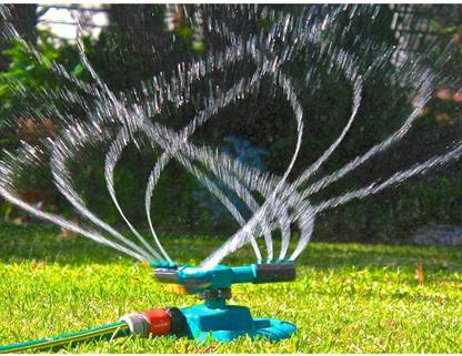 Hauck 3 Arm 360 ° Sector Rotating Water Sprinkler Garden Pipe 1 L Hose-end Sprayer