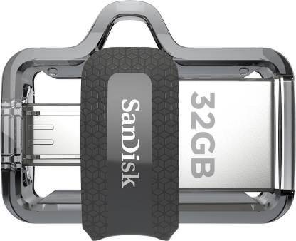 SanDisk dual 32 single 32 GB OTG Drive Compatible with Desktop Computer, Mobile, Tablet, Television, Laptop USB 3.0 Plastic Case