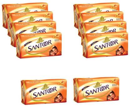 Santoor 10 सैंडल एंड टर्मरिक सोप(100GM)