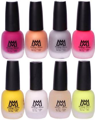 makeupmania (MM # 63-68) Yellow, White, Opaque, Parrot Green, Magenta, Peach, Grey, Pink