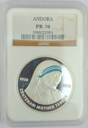 NAVAM CENTENARI MOTHER TERESA 1910-2010 FANCY COIN Modern Coin Collection