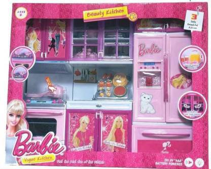 Ishan creation Modern Kitchen Play Set With Refrigerator Cook Top And Drawer Almirah