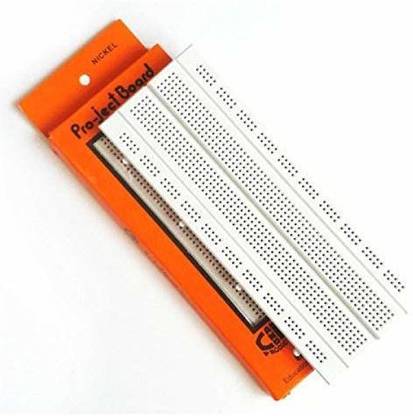 TRUSTECH Gl-12 830 Points Solderless Breadboard Jumper Wires for Arduino Uno Prototype PCB Circuit Test Board White Electronic Components Electronic Hobby Kit