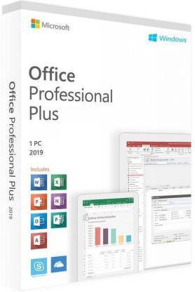 MICROSOFT Office 2019 Professional Plus 32/64 DVD Original Seal Box Pack with Life Time Validity Professional Plus 32/64 Bit