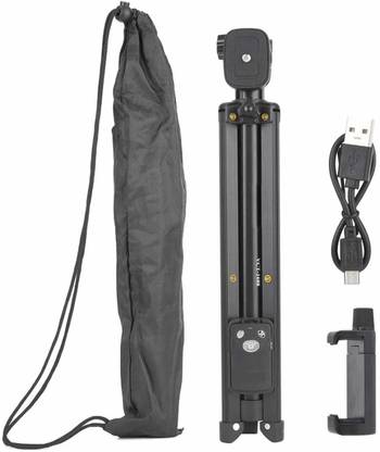 ALLEXTREME 2 in 1 Portable Mini Mobile Selfie Stick with Bluetooth Remote Controller Smartphone DSLR Action Camera Tripod with Carry Case Bluetooth Selfie Stick