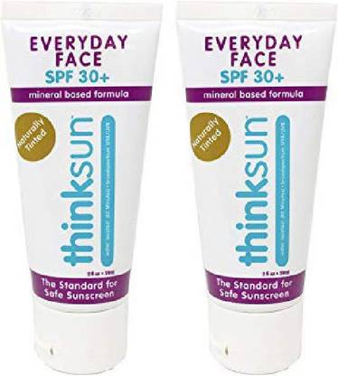 Thinksport Sunscreen - SPF 50 Everyday Face Sunscreen, Naturally Tinted