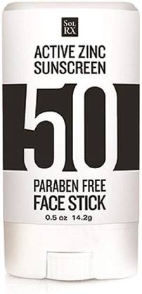 Solrx Sunscreen - SPF 50 Zinc Oxide Sunscreen Stick