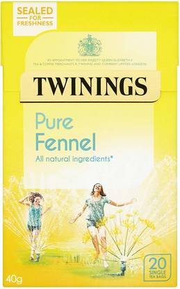 TWININGS Pure Fennel Tea - 20 Tea Bags Fennel Tea Bags Box