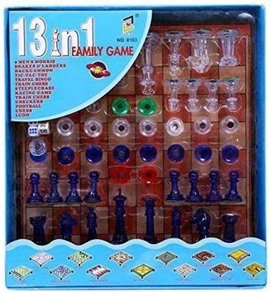 Quinergys ™13 in 1 Game with Steeplechase, Travel Bingo, Backgammon Strategy & War Board Game
