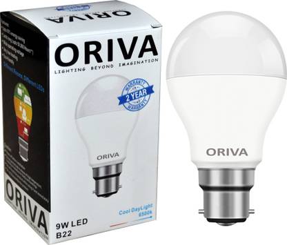 ORIVA 9 W Basic Round B22 LED Bulb