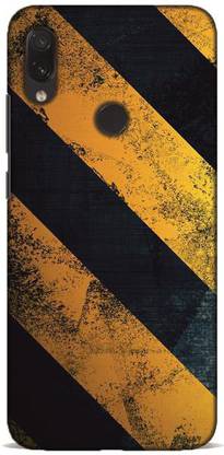 Crazy Feel Back Cover for Xiaomi Redmi Note 7 Pro Mobile Covers And Cases/Printed/Designer/Fancy Yellow Cross Line