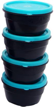 Pack of 4 Plastic Utility Container  - 800 ml LUSH Blue, Black