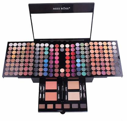 MISS ROSE 180 Colors Multicolored Eyeshadow Palette Case Makeup Kit with Blusher 997 g