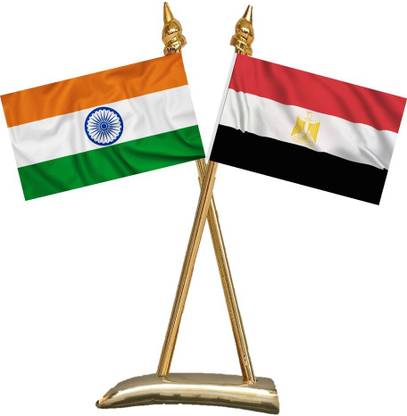 UNIQ India & Egypt Rectangle Table Miniature Flag