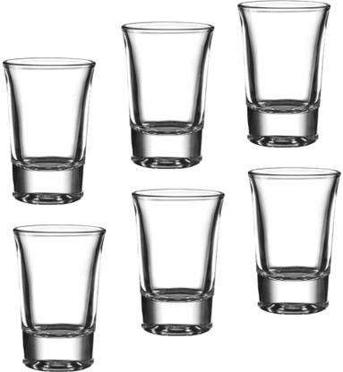 TAGROCK (Pack of 6) Clear Shot Glasses ,40 ml, Set of 6 ,Transparent Glass Set Shot Glass