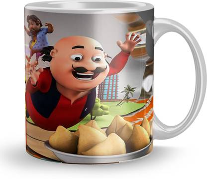 Gift4You Motu Patlu Colorful Design Printed Coffee And Tea Cup Gift for Friend, Girlfriend & BoyFriend Glossy Finish With Vibrant Print1658 Ceramic Coffee Mug