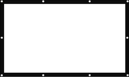 Inlight 100 Inches Diagonal, 16:9 Aspect Ratio, 87 Inches x 49 Inches, 1.2 Gain, Black Coated From Back Side, Supports UHD-3D-4K-8K Technology Universal Eyelets Type Foldable Projector Screen (Width 221 cms x 125 cms Height)