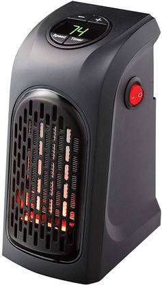 BETZILA BZE0026 Portable Heater, 400W Handy Heater Compact Plug-In Portable Digital Electric Heater Fan Wall-Outlet Handy Air Warmer Blower Adjustable Timer Digital Display for Home/Office/Camper. Fan Room Heater