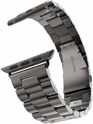 lakshita accesory 42mm/44mm Stainless Steel Band Compatible with Apple Watch Series SE / 6 / 5 / 4 (44mm) , Series 3/2/1 (42mm) iWatch Bracelet Wrist Bands Strap , Black Smart Watch Strap