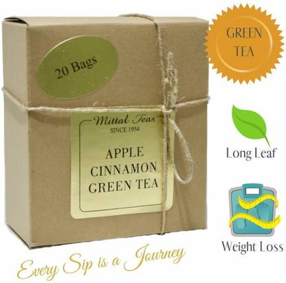 Mittal Teas Apple Cinnamon Green tea_20Bags Assorted Green Tea Bags Box