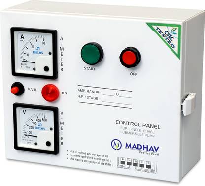 Madhav Control Panel 2.0 HP Single Phase Digital Submersible Pump Control Panel/Starter Submersible Water Pump (2 HP) Submersible Water Pump