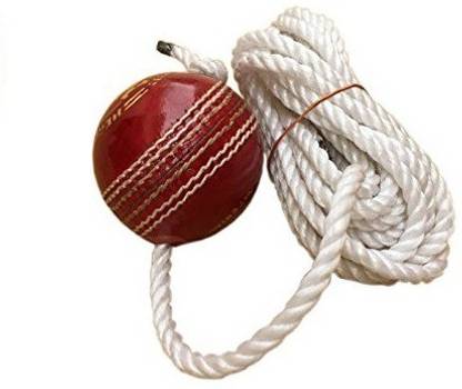 NEW TREND Leather Cricket Shot Practice Hanging Ball, String Cricket Training Ball