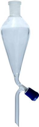 MAXXIC LABORATORIES Borosilicate Glass Separating Funnel 500 ml with Teflon Cork of Heavy Buret