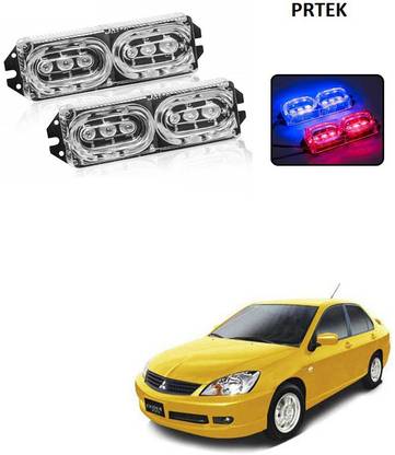 PRTEK  Imported Led Opposite Flash Light RED Blue Strobe Flash Police Light Emergency Warning Light for Bikes & Cars (Set of 2) c154 Car Fancy Lights