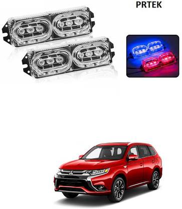 PRTEK  Imported Led Opposite Flash Light RED Blue Strobe Flash Police Light Emergency Warning Light for Bikes & Cars (Set of 2) c156 Car Fancy Lights