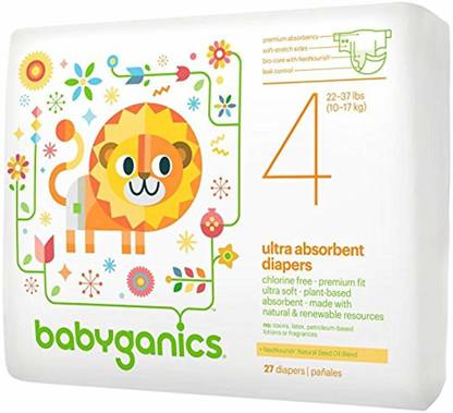 Babyganics Ultra Absorbent Diapers - S