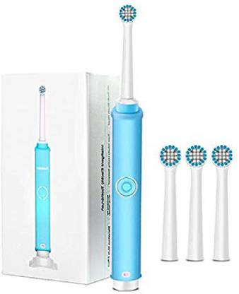 KAMLE Rechargeable With 4 Power Brush Heads Electric Toothbrush