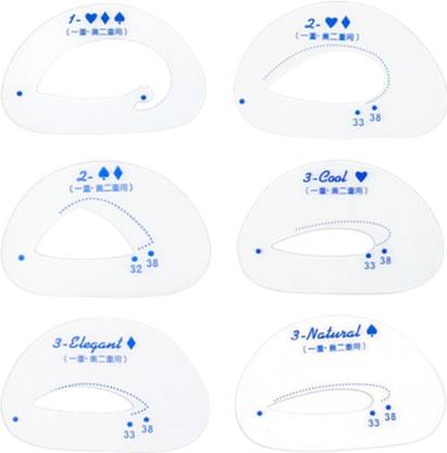 Gugzy Eye Shadow Models Stencil - 6 Pieces Eyebrow Stencil