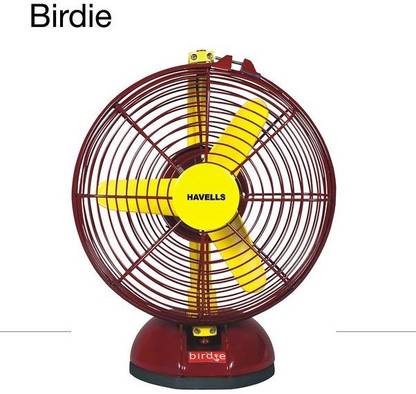 HAVELLS 230 MM BIRDIE PERSONAL YELLOW FAN 230 mm 3 Blade Table Fan