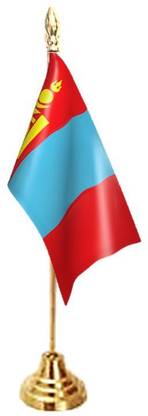 UNIQ Staircase Style Flag - Mongolia Rectangle Table Miniature Flag